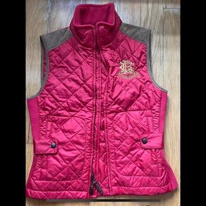 Ralph Lauren Women’s Red Quilted Sport Vest Embroidered Chest NWT